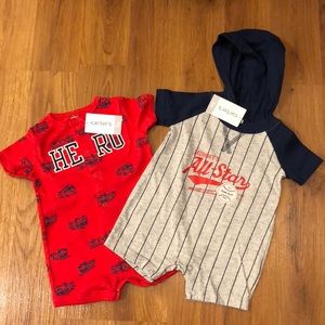 Two summer short onesies